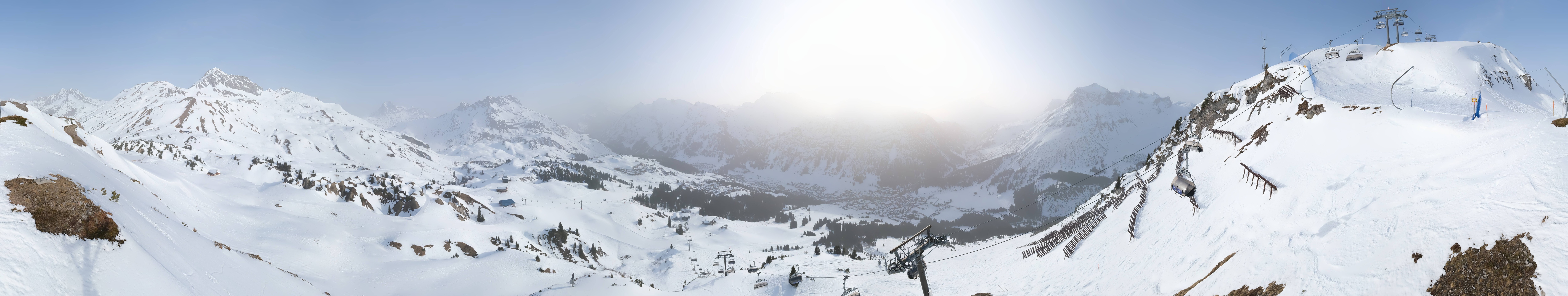 Archiv Foto Webcam Lech-Zürs: Kriegerhorn Panoramablick