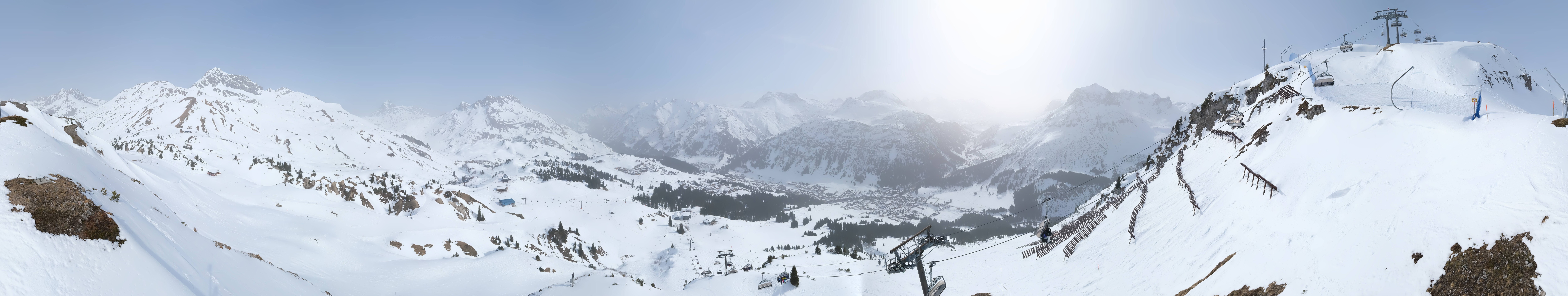 Archiv Foto Webcam Lech-Zürs: Kriegerhorn Panoramablick