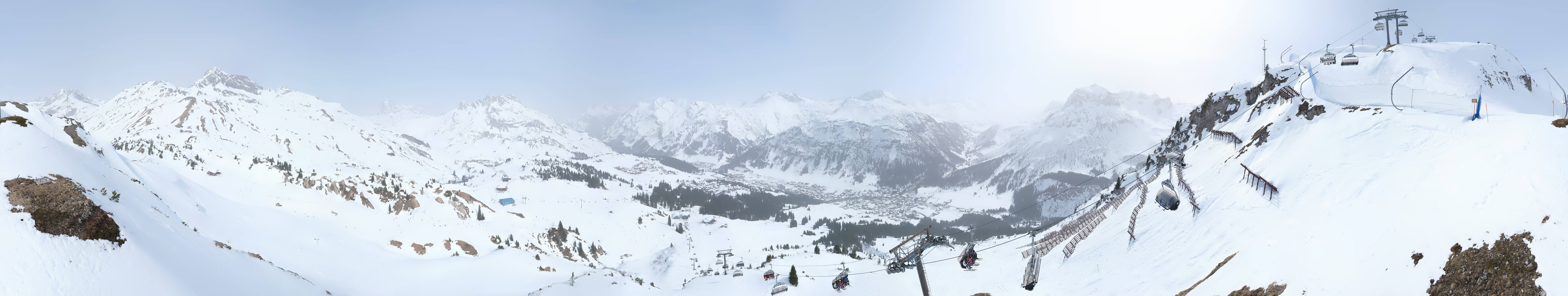 Archiv Foto Webcam Lech-Zürs: Kriegerhorn Panoramablick