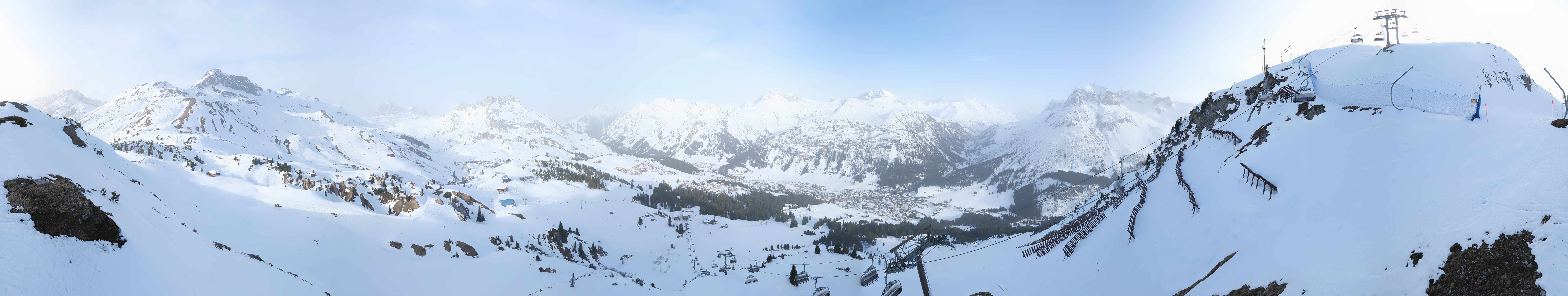 Archiv Foto Webcam Lech-Zürs: Kriegerhorn Panoramablick