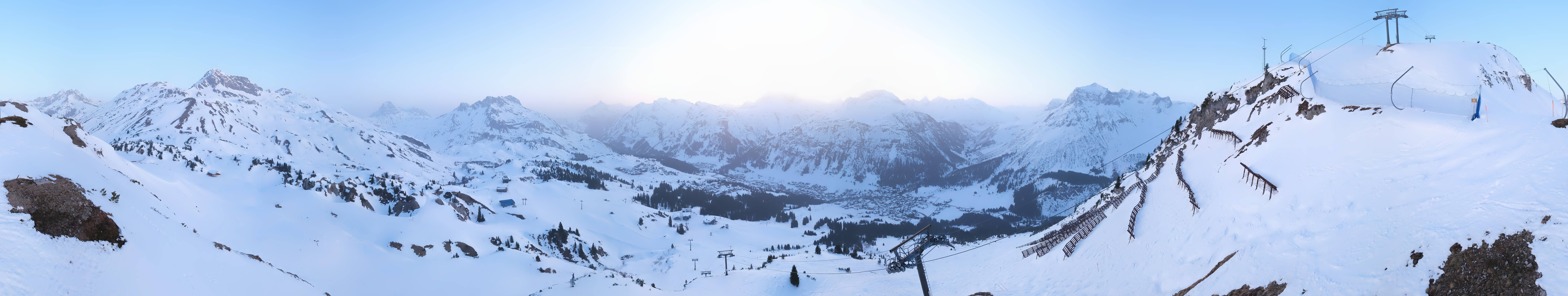 Archiv Foto Webcam Lech-Zürs: Kriegerhorn Panoramablick