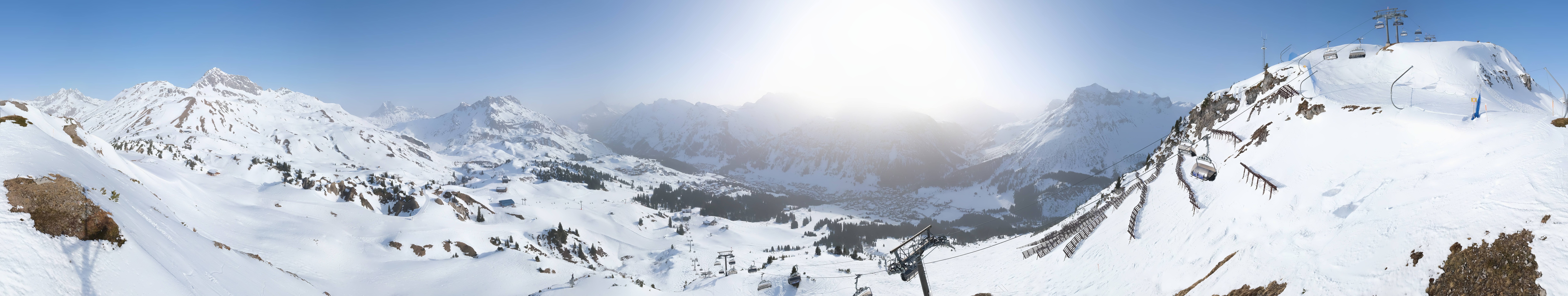 Archiv Foto Webcam Lech-Zürs: Kriegerhorn Panoramablick