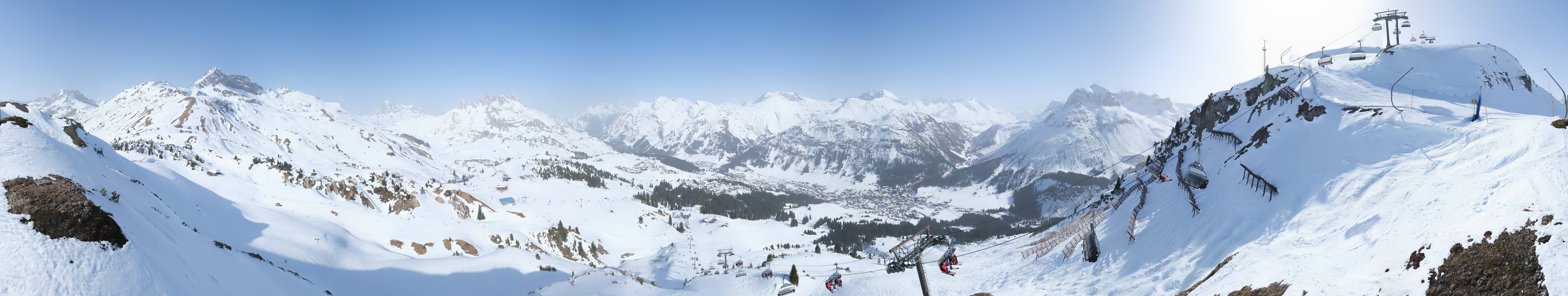 Archiv Foto Webcam Lech-Zürs: Kriegerhorn Panoramablick
