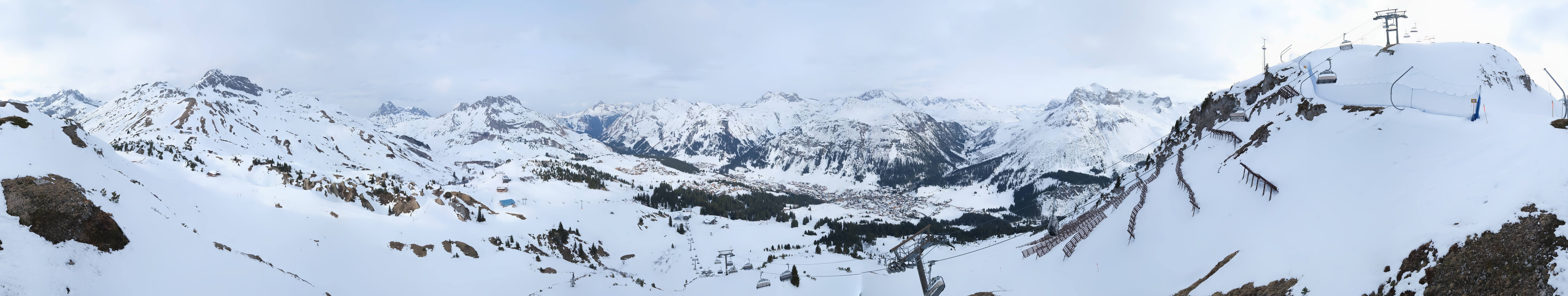 Archiv Foto Webcam Lech-Zürs: Kriegerhorn Panoramablick
