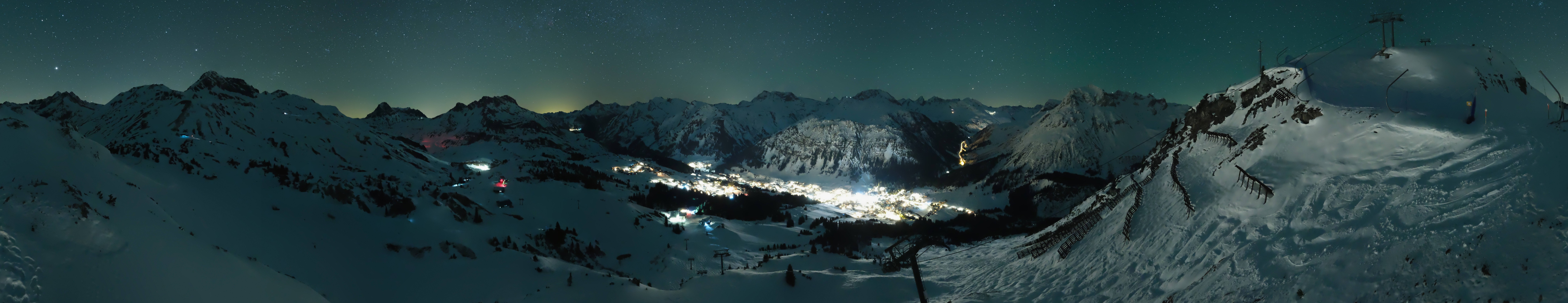 Archiv Foto Webcam Lech-Zürs: Kriegerhorn Panoramablick