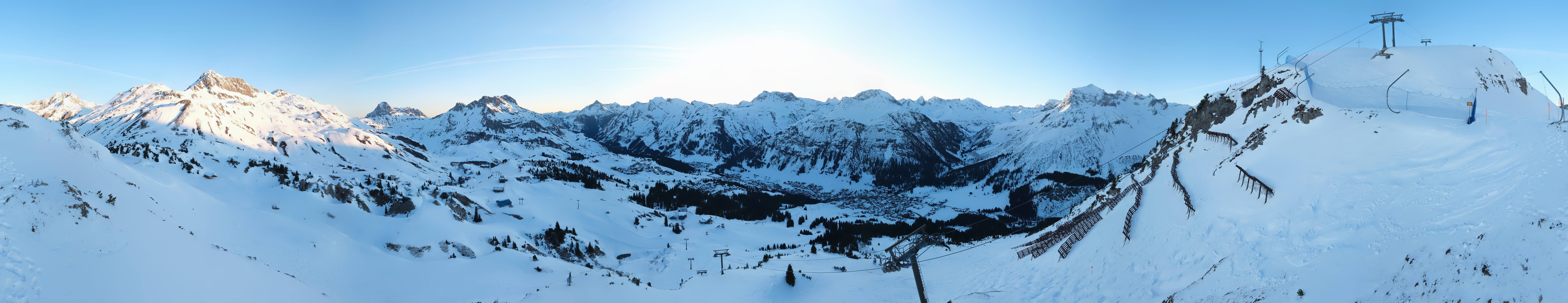 Archiv Foto Webcam Lech-Zürs: Kriegerhorn Panoramablick