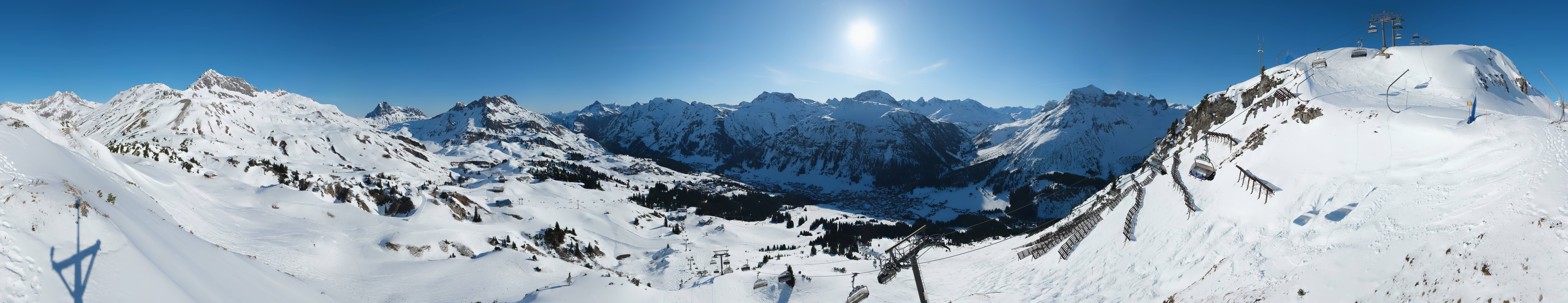 Archiv Foto Webcam Lech-Zürs: Kriegerhorn Panoramablick