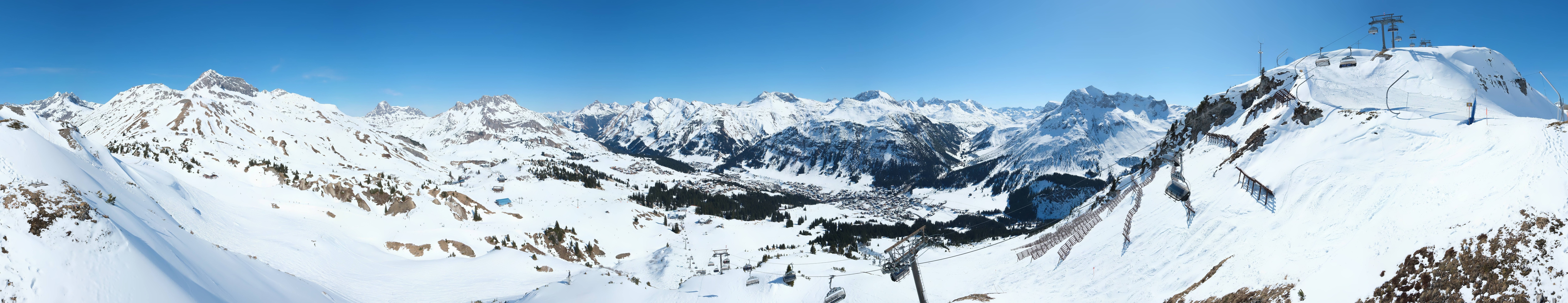 Archiv Foto Webcam Lech-Zürs: Kriegerhorn Panoramablick