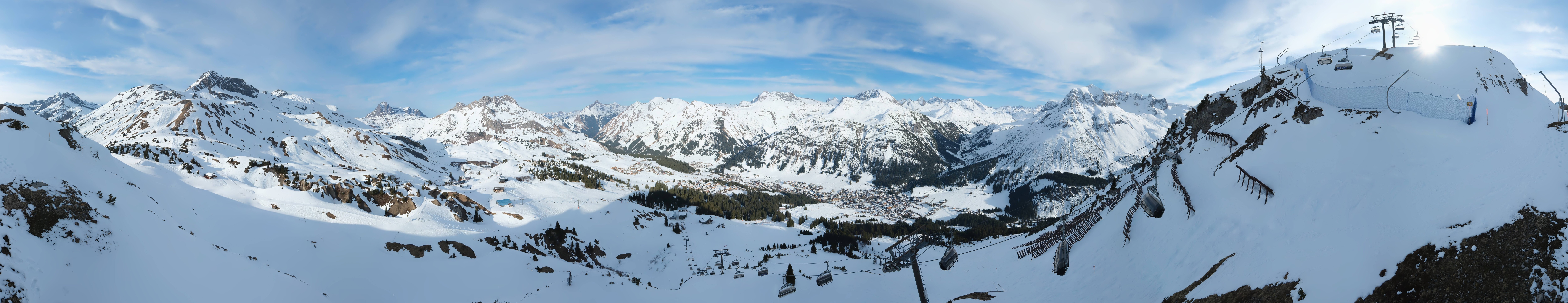 Archiv Foto Webcam Lech-Zürs: Kriegerhorn Panoramablick