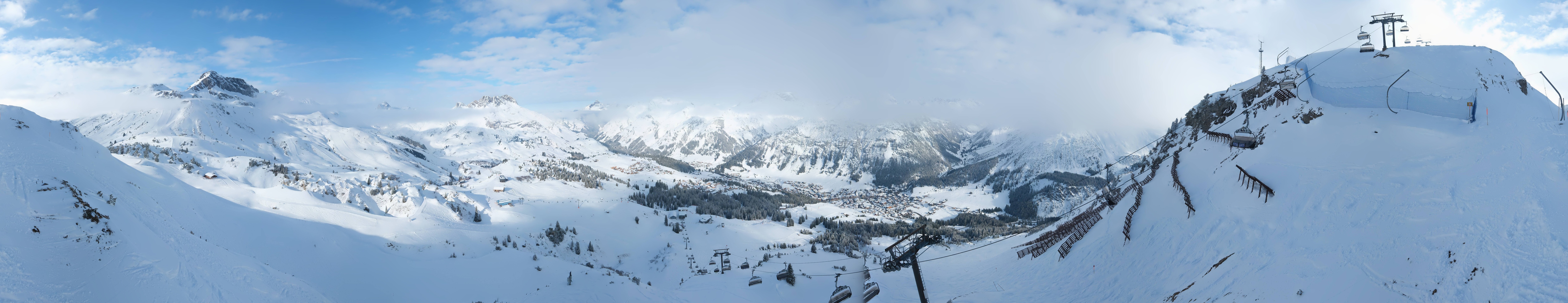 Archiv Foto Webcam Lech-Zürs: Kriegerhorn Panoramablick