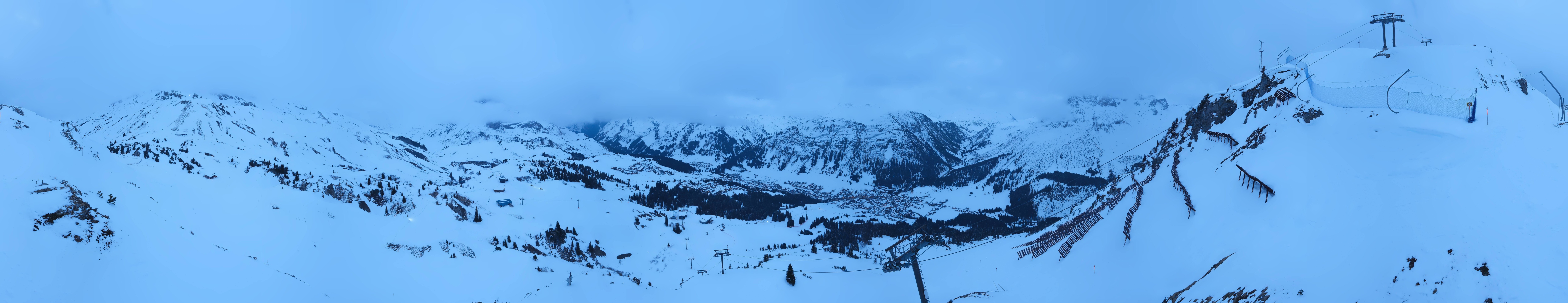 Archiv Foto Webcam Lech-Zürs: Kriegerhorn Panoramablick