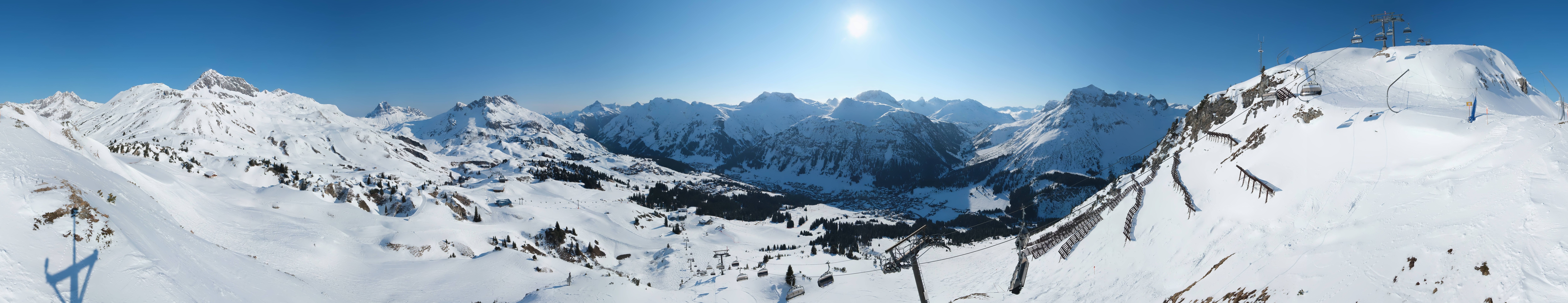 Archiv Foto Webcam Lech-Zürs: Kriegerhorn Panoramablick