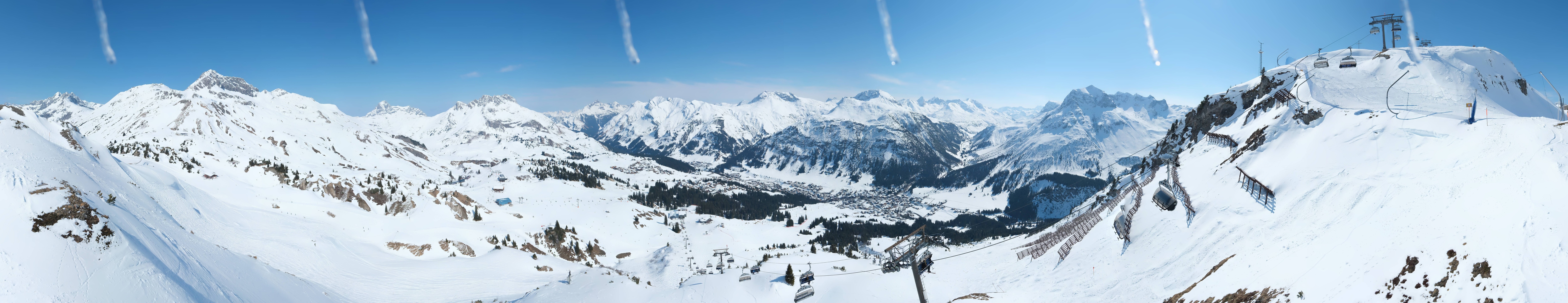 Archiv Foto Webcam Lech-Zürs: Kriegerhorn Panoramablick