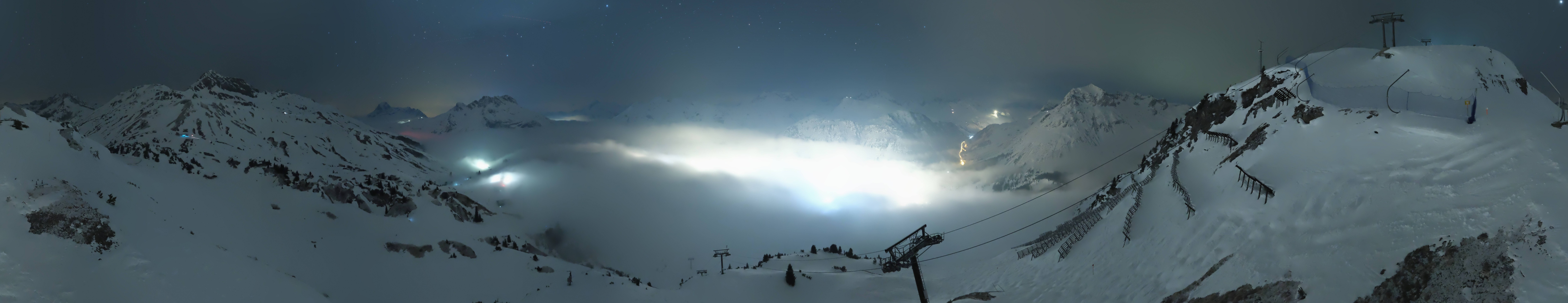 Archiv Foto Webcam Lech-Zürs: Kriegerhorn Panoramablick