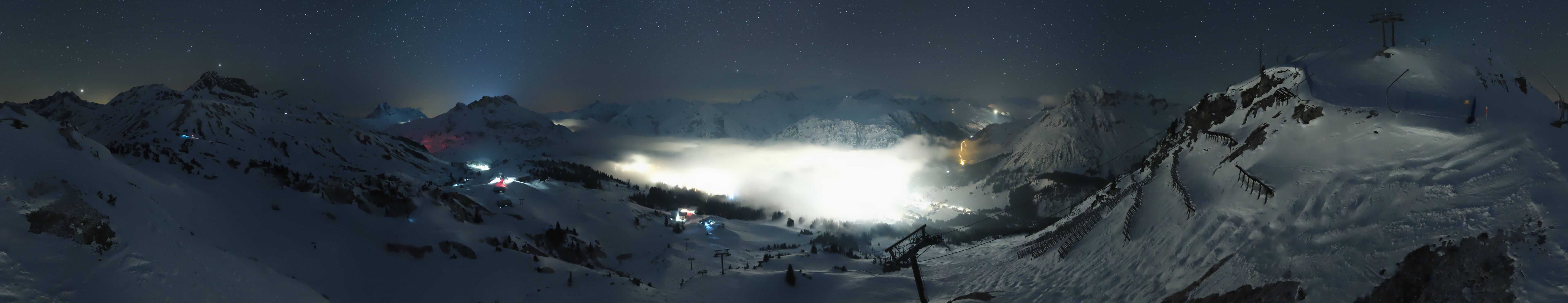 Archiv Foto Webcam Lech-Zürs: Kriegerhorn Panoramablick