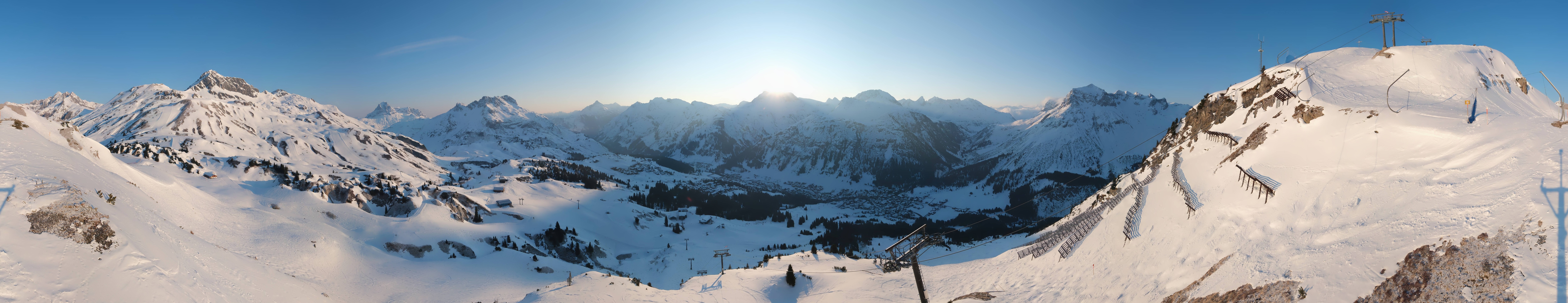 Archiv Foto Webcam Lech-Zürs: Kriegerhorn Panoramablick