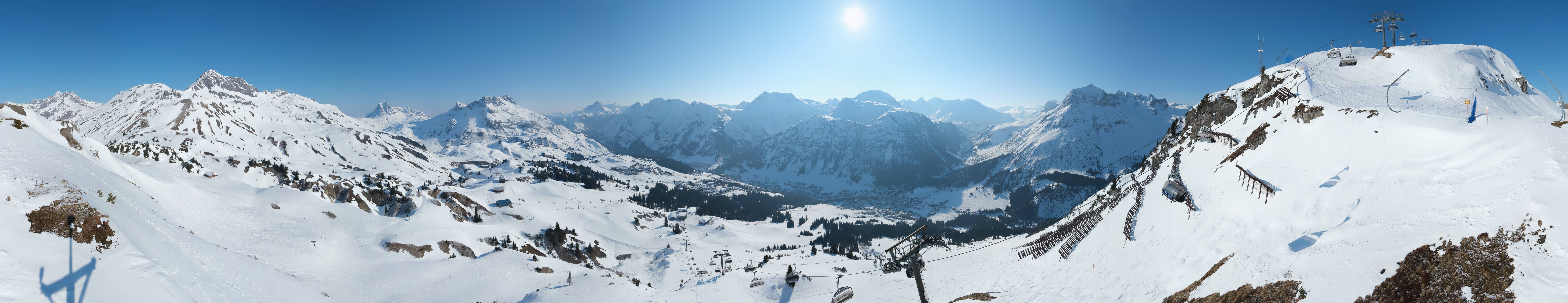 Archiv Foto Webcam Lech-Zürs: Kriegerhorn Panoramablick
