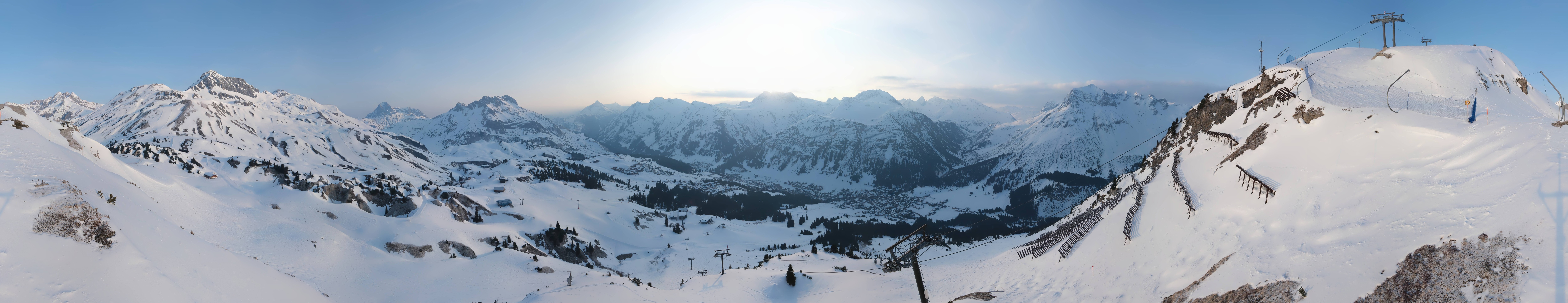 Archiv Foto Webcam Lech-Zürs: Kriegerhorn Panoramablick