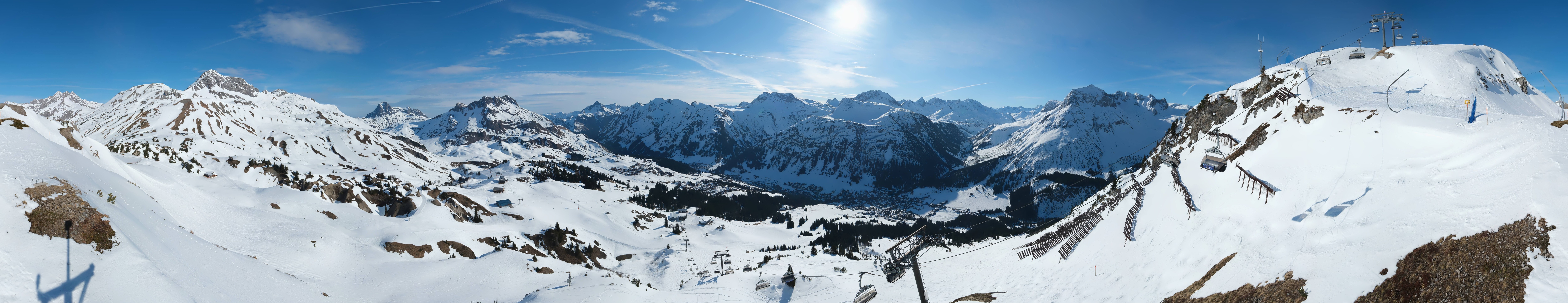 Archiv Foto Webcam Lech-Zürs: Kriegerhorn Panoramablick