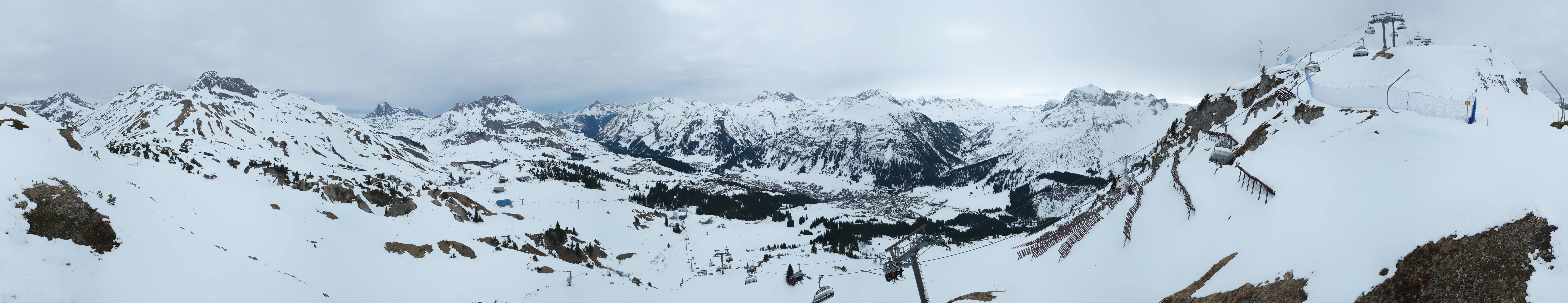 Archiv Foto Webcam Lech-Zürs: Kriegerhorn Panoramablick