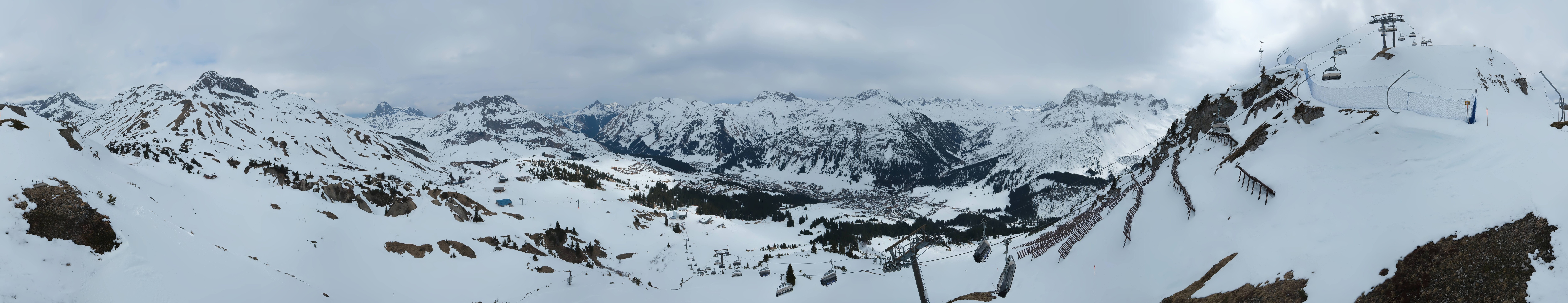 Archiv Foto Webcam Lech-Zürs: Kriegerhorn Panoramablick