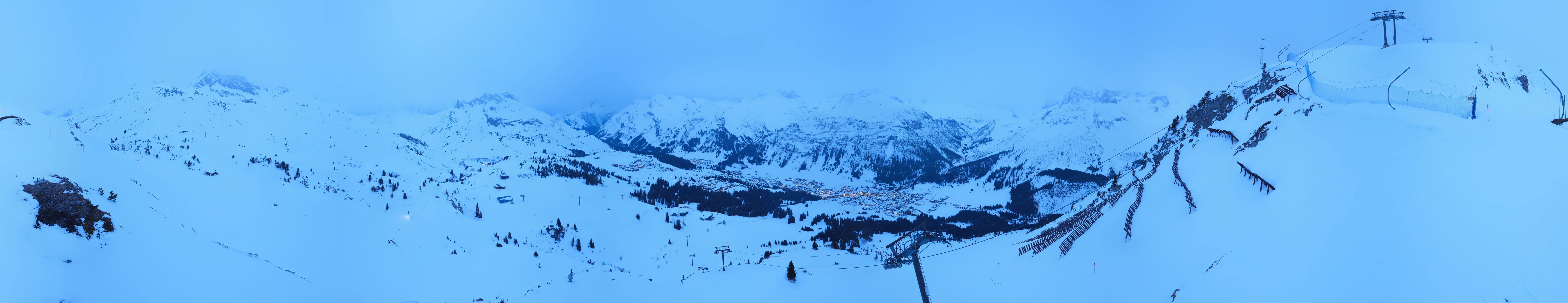 Archiv Foto Webcam Lech-Zürs: Kriegerhorn Panoramablick