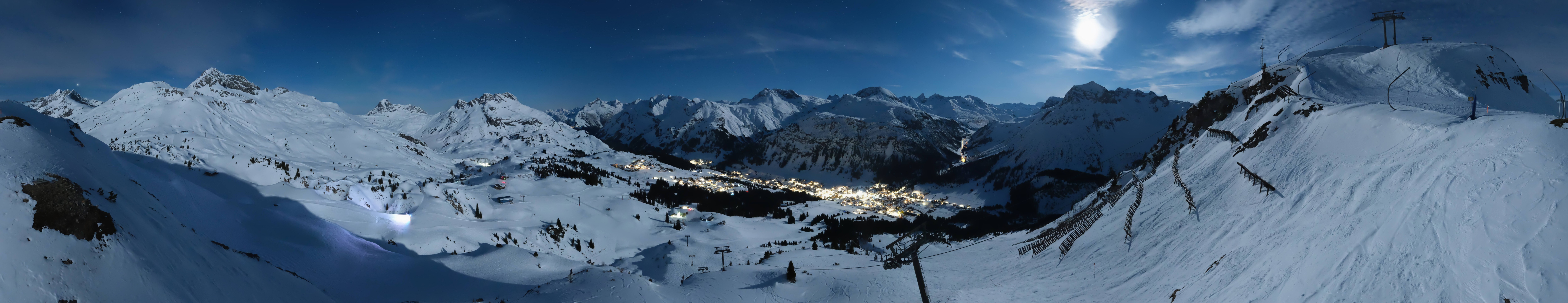 Archiv Foto Webcam Lech-Zürs: Kriegerhorn Panoramablick