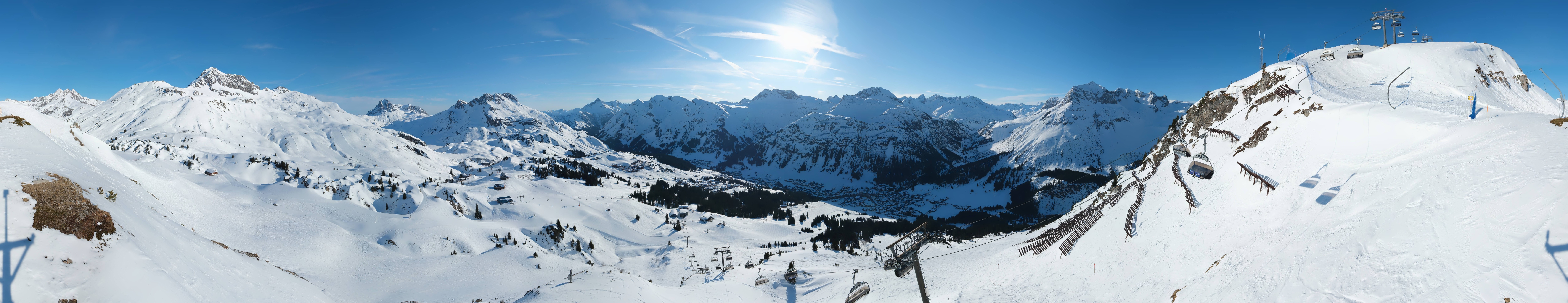 Archiv Foto Webcam Lech-Zürs: Kriegerhorn Panoramablick