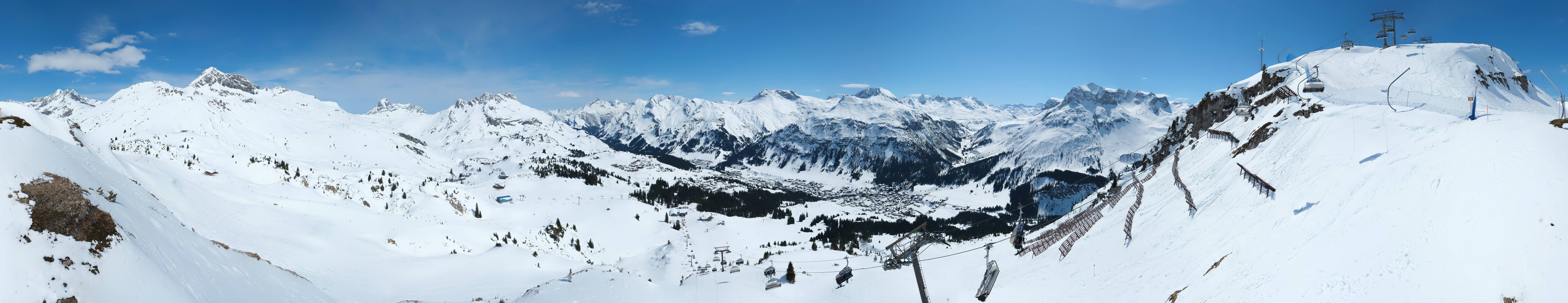 Archiv Foto Webcam Lech-Zürs: Kriegerhorn Panoramablick