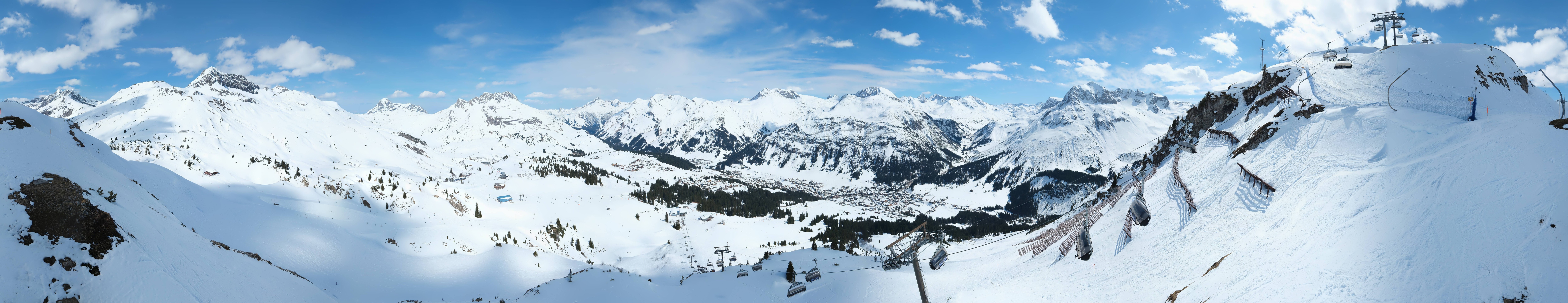 Archiv Foto Webcam Lech-Zürs: Kriegerhorn Panoramablick