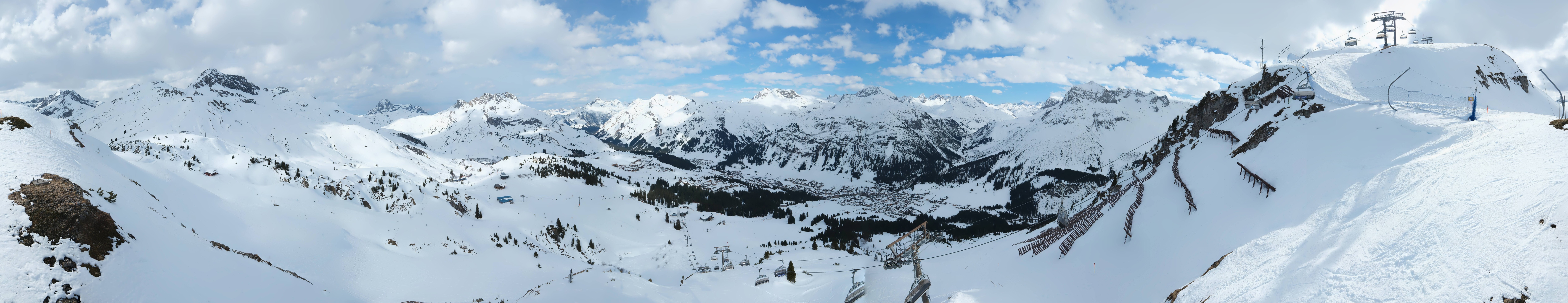 Archiv Foto Webcam Lech-Zürs: Kriegerhorn Panoramablick