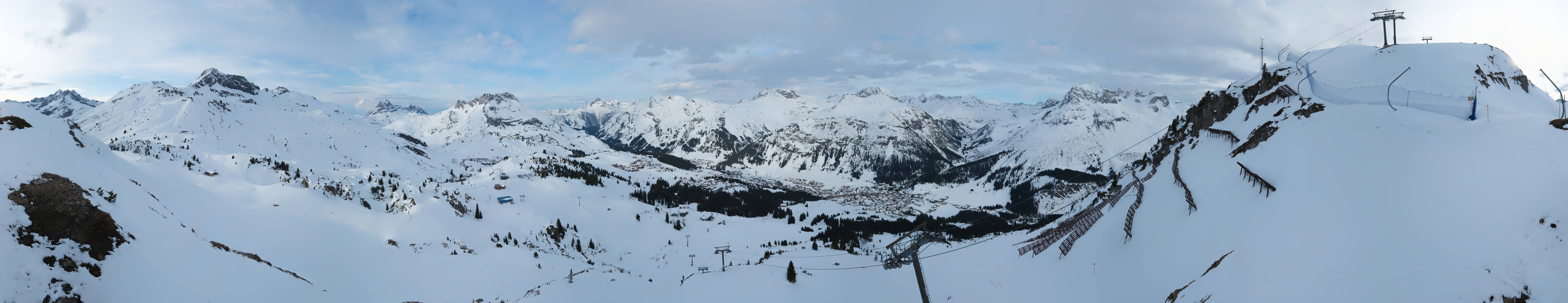 Archiv Foto Webcam Lech-Zürs: Kriegerhorn Panoramablick