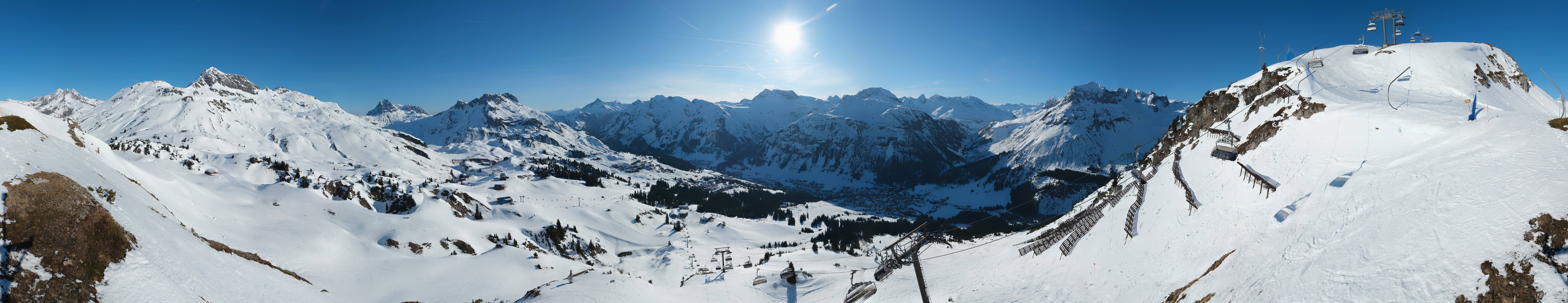 Archiv Foto Webcam Lech-Zürs: Kriegerhorn Panoramablick
