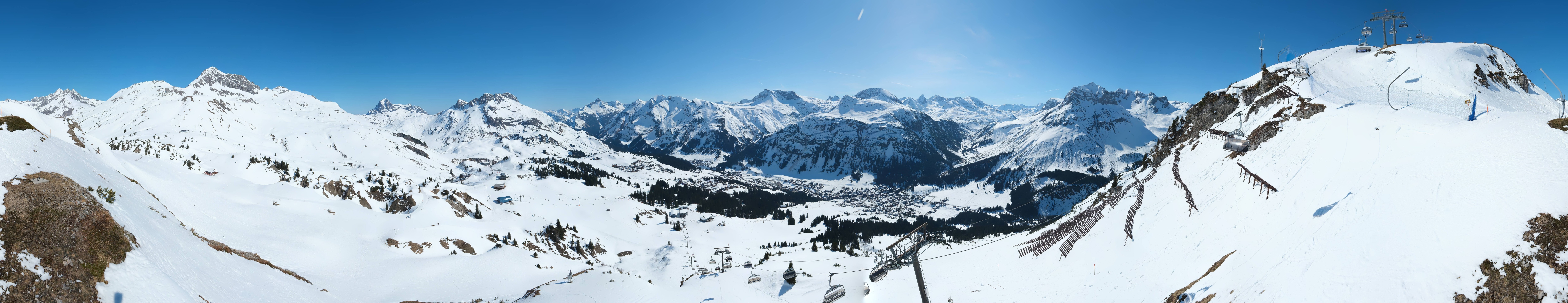 Archiv Foto Webcam Lech-Zürs: Kriegerhorn Panoramablick