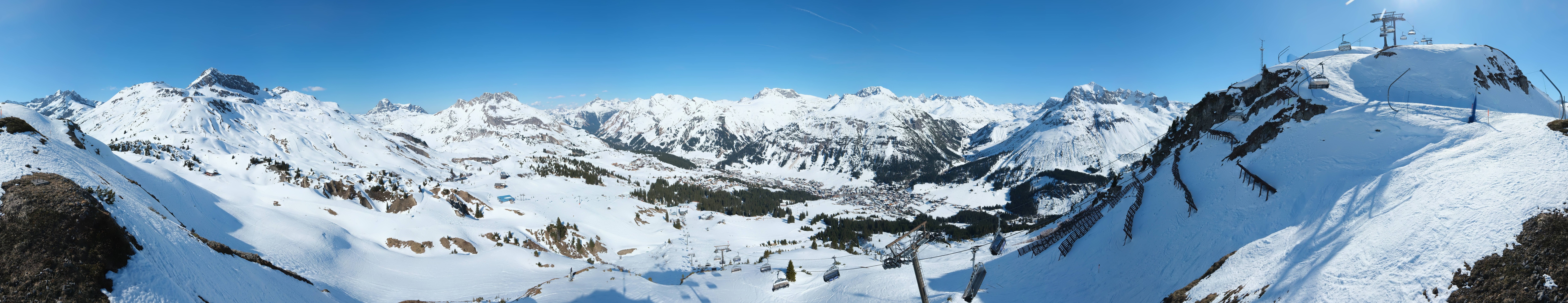 Archiv Foto Webcam Lech-Zürs: Kriegerhorn Panoramablick