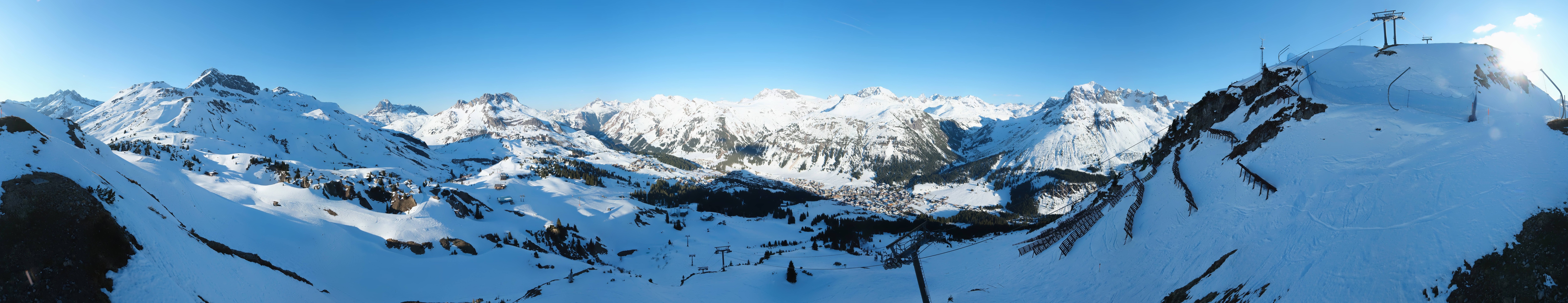 Archiv Foto Webcam Lech-Zürs: Kriegerhorn Panoramablick