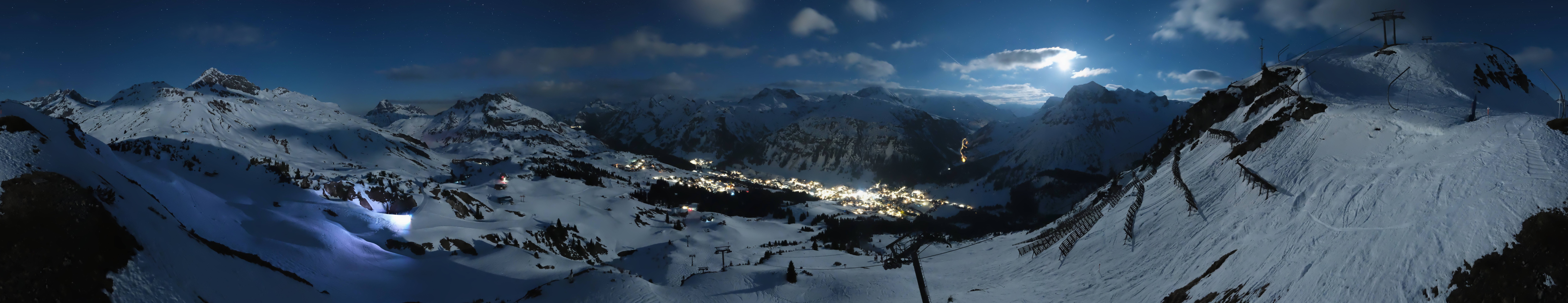 Archiv Foto Webcam Lech-Zürs: Kriegerhorn Panoramablick