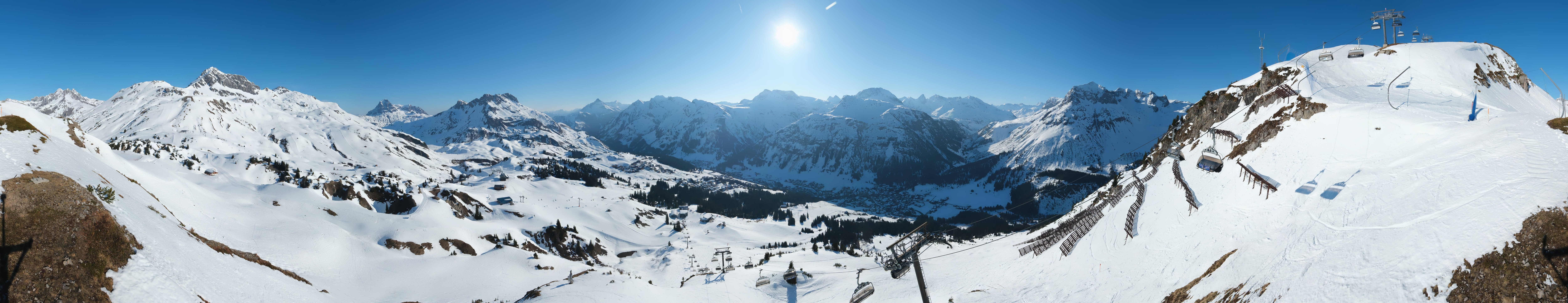 Archiv Foto Webcam Lech-Zürs: Kriegerhorn Panoramablick