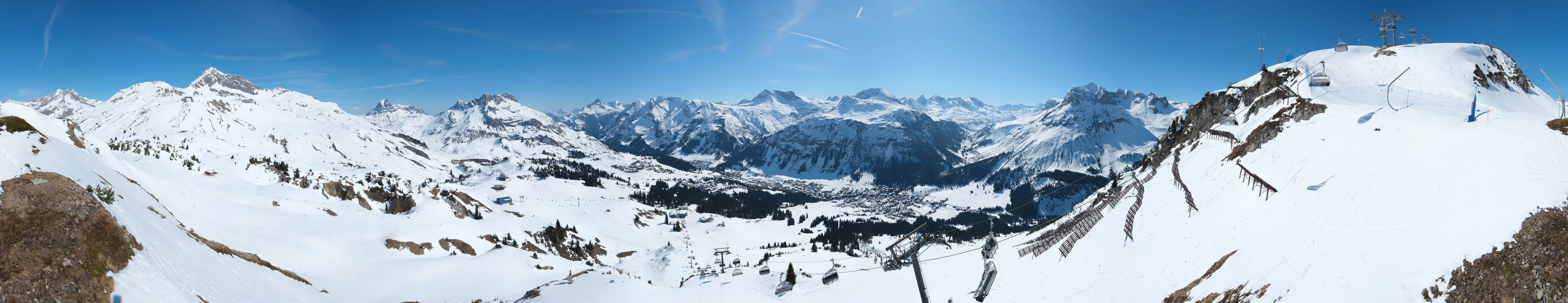 Archiv Foto Webcam Lech-Zürs: Kriegerhorn Panoramablick
