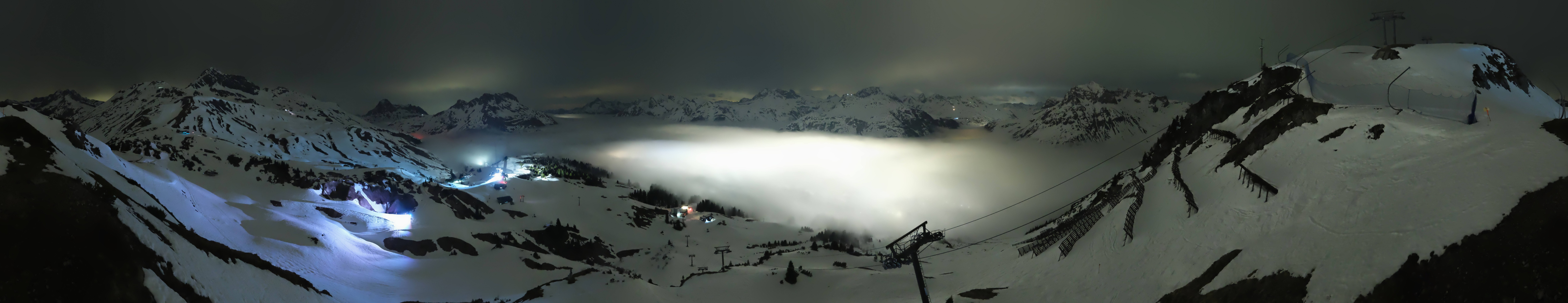 Archiv Foto Webcam Lech-Zürs: Kriegerhorn Panoramablick