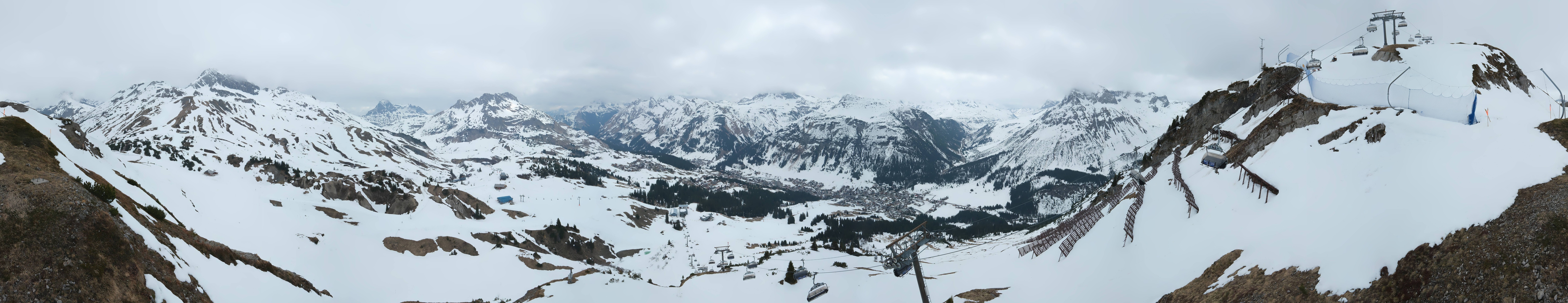 Archiv Foto Webcam Lech-Zürs: Kriegerhorn Panoramablick