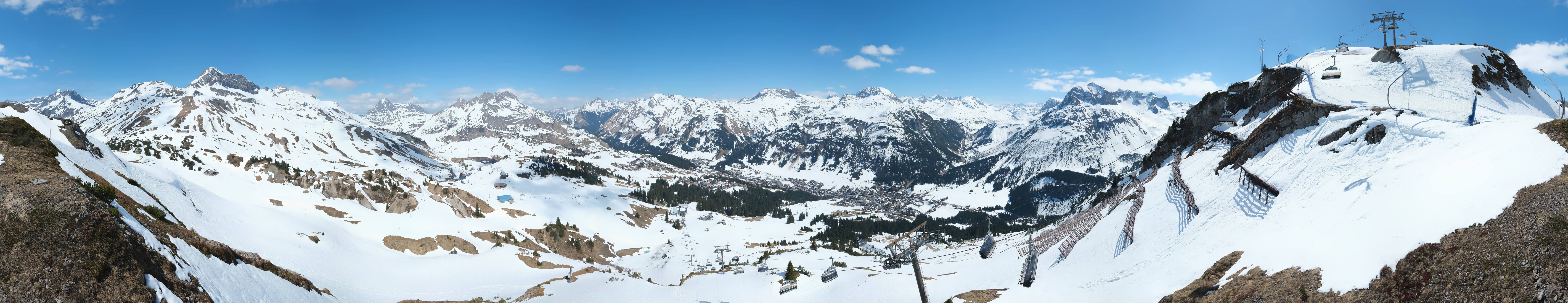 Archiv Foto Webcam Lech-Zürs: Kriegerhorn Panoramablick