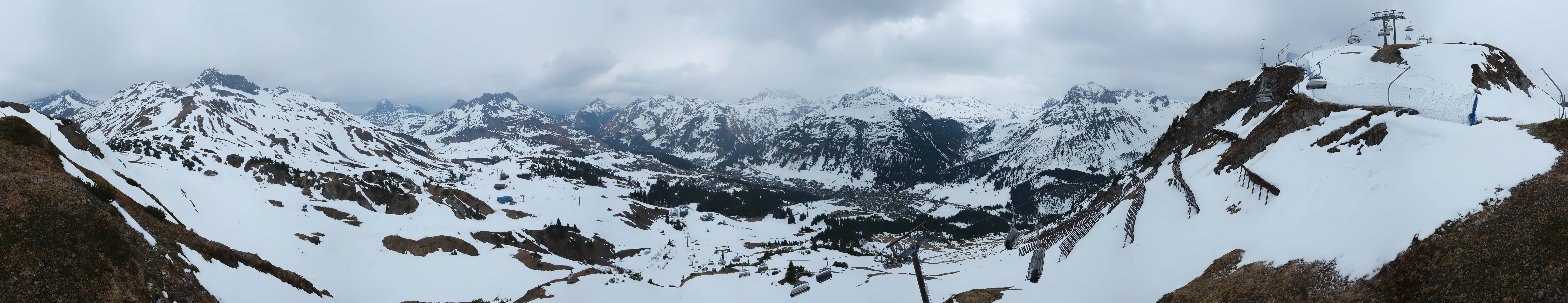 Archiv Foto Webcam Lech-Zürs: Kriegerhorn Panoramablick