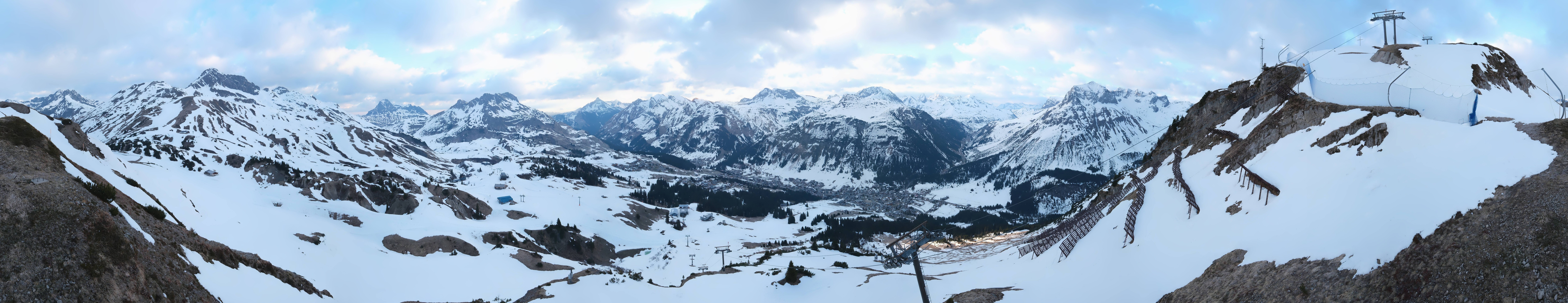Archiv Foto Webcam Lech-Zürs: Kriegerhorn Panoramablick