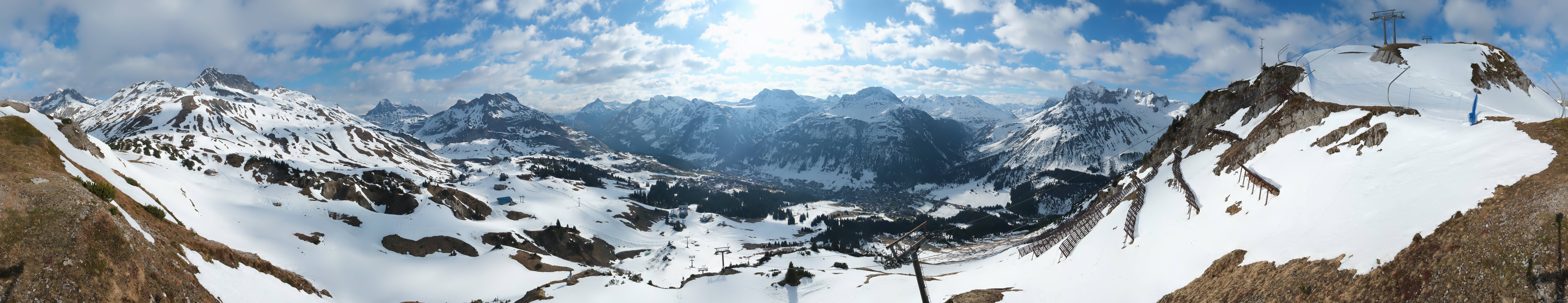 Archiv Foto Webcam Lech-Zürs: Kriegerhorn Panoramablick