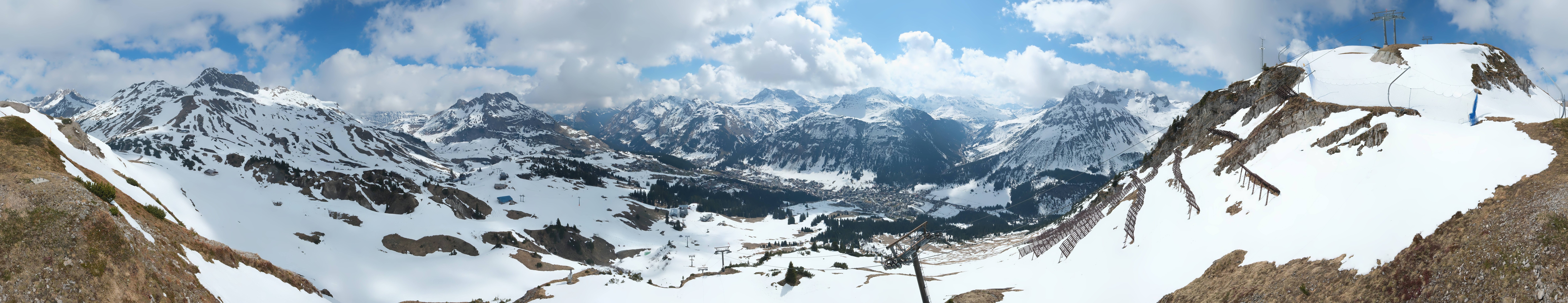 Archiv Foto Webcam Lech-Zürs: Kriegerhorn Panoramablick