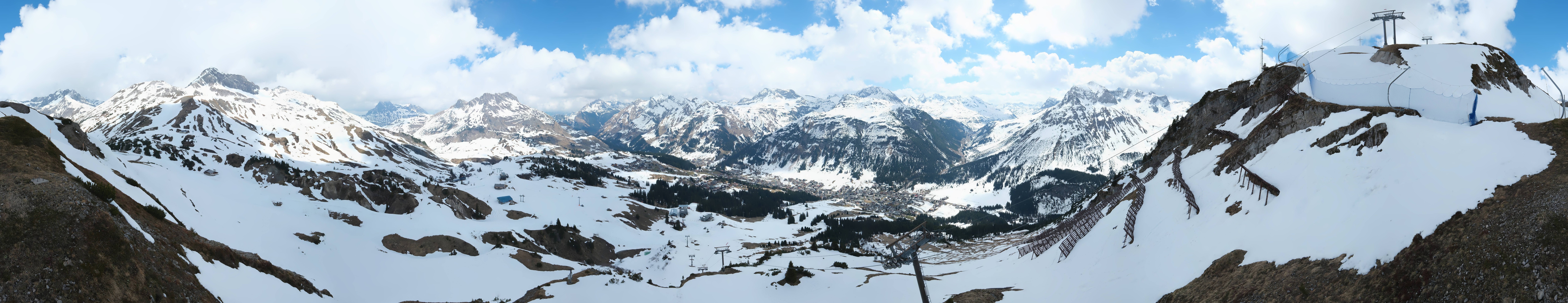 Archiv Foto Webcam Lech-Zürs: Kriegerhorn Panoramablick