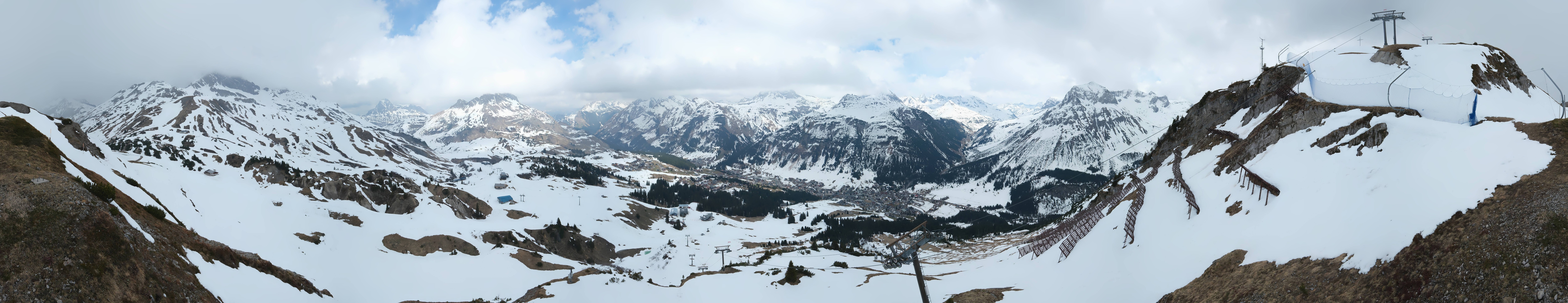 Archiv Foto Webcam Lech-Zürs: Kriegerhorn Panoramablick