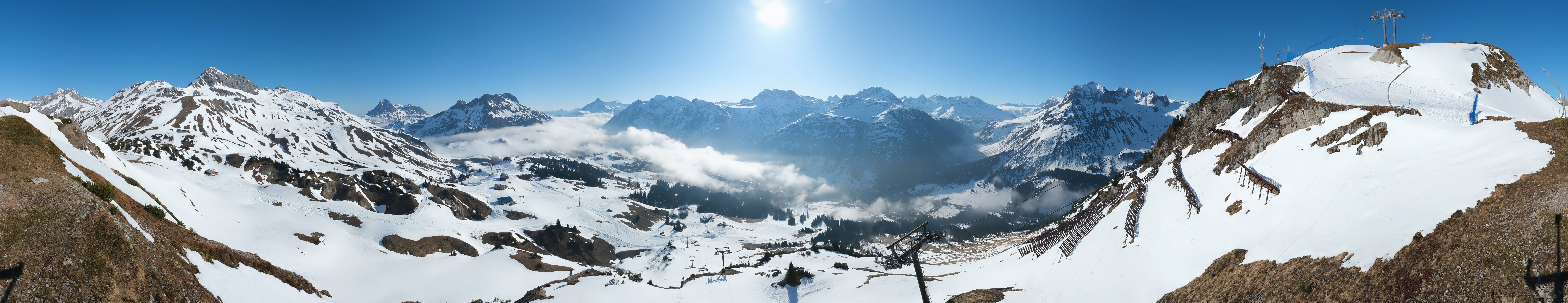Archiv Foto Webcam Lech-Zürs: Kriegerhorn Panoramablick