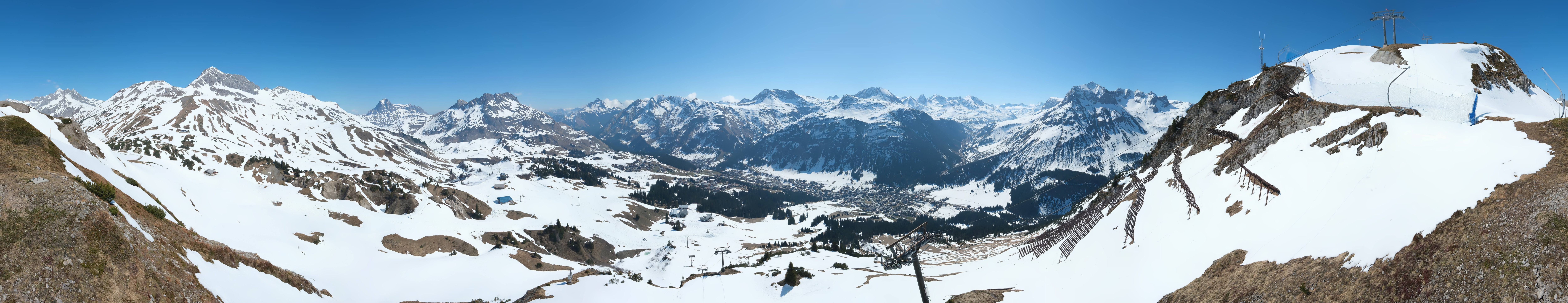 Archiv Foto Webcam Lech-Zürs: Kriegerhorn Panoramablick